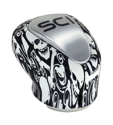 Gear Shift Cover - OEM Style 9/10 (No Notch) - White Skulls