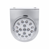 Stainless Steel Light Bracket w/ 17 Amber Dual Function Clear Reflector Light - Clear Lens