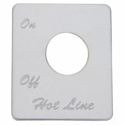 Peterbilt Stainless Switch Plate - Fuel Hot Line