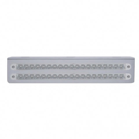 12 3/4" Stainless Light Bracket w/ Two 19 LED 12" Light Bars - Red LED/Clear Lens
