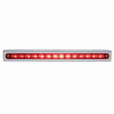 Stainless Light Bracket w/ 14 LED 12" Sequential Light Bar (Left to Right) - Red LED/Red Lens