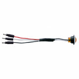 3 LED Mini Dual Function Clearance/Marker Light w/ Bezel - Amber LED/Amber Lens