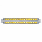 Dual 14 LED 12" Turn Signal Light Bars - Amber LED/Chrome Lens