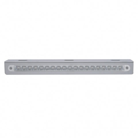 Stainless Steel Light Bracket 19 LED 12" Light Bar x 1 - Amber LED/Clear Lens