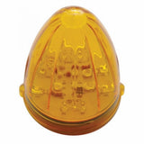 Kenworth T660 Front Bumper Light Bezel w/ 19 LED Watermelon Light (Passenger) - Amber LED/ Amber Lens