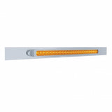 Chrome Top Mud Flap Plate w/ 23 SMD LED Light Bar & Bezel - Amber LED/Amber Lens