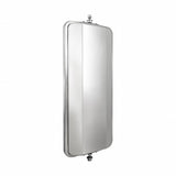 Heated Stainless Steel West Coast Mirror - 7" x 16" w/ Convex Mirror