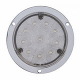 10 LED Deep Dish 4" Stop, Turn & Tail - Red LED/Clear Lens