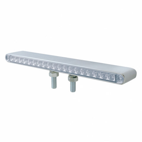 19 LED Reflector Double Face Light Bar - Amber & Red LED/Clear Lens
