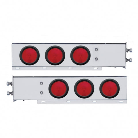 2" Bolt Pattern Stainless Spring Loaded Light Bar w/ Six 4" Lights & Grommets
