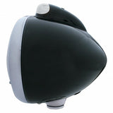Black Guide 682-C Headlight H4 w/ White LED & Dual Mode LED Signal - Clear Lens