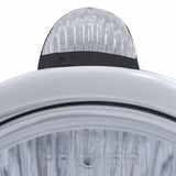 Black Guide 682-C Headlight No Bulb w/ LED Signal - Amber LED/Clear Lens