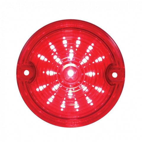 21 LED 3 1/4" Dual Function Harley Signal Light w/1157 Plug - Red LED/Red Lens