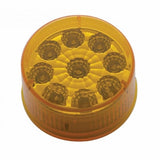 9 LED 2" Reflector Clearance/Marker Light - Amber LED/Amber Lens