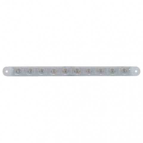10 LED 9" Stop, Turn & Tail Light Bar -  Red LED/Clear Lens