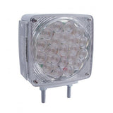 45 LED Double Face Turn Signal Light - Amber & Red LED/Clear Lens