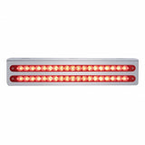 12 3/4" Stainless Light Bracket w/ Two 19 LED 12" Light Bars - Red LED/Red Lens