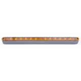 14 LED 12" Turn Signal Light Bar w/ Bezel - Amber LED/Amber Lens