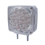 45 LED Double Face Turn Signal Light - Amber & Red LED/Clear Lens