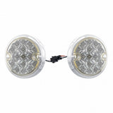 15 LED 3" Dual Function Reflector Double Face Light Kit Only - Amber & Red LED/Clear Lens