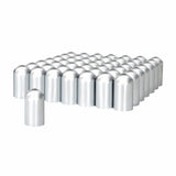 33mm x 3 3/4" Chrome Plastic Dome Nut Cover - Thread-On (60 Pack)