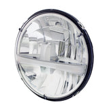 High Power LED 7" Headlight With White LED Single Function Light Bar