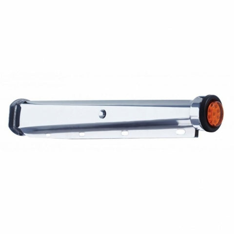 30" Heavy Duty Mud Flap Hanger w/ 9 LED Reflector End Cap & Grommet - Amber LED/Amber Lens