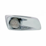 Kenworth T660 Front Bumper Light Bezel w/ 19 LED Beehive Light (Passenger) - Amber LED/ Clear Lens