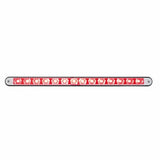 14 LED 12" Light Bar with Black Housing - Red LED/Clear Lens