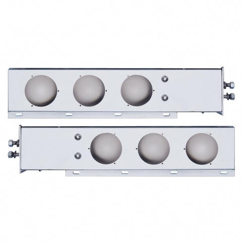 Stainless Spring Loaded Light Bar w/ Round Cutout - 2" Bolt Pattern
