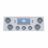Stainless Rear Center Panel - Four 4" & Three 2 1/2" Light Cutouts