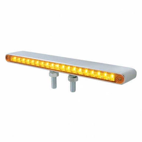 19 LED Reflector Double Face Light Bar - Amber & Red LED/Amber & Red Lens