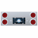Stainless Rear Center Panel w/Four 7 LED 4" Light & Flat Bezel - Competition Series