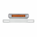 Chrome License Plate Light & Bracket With Amber LED Auxiliary Light - Amber LED/Amber Lens