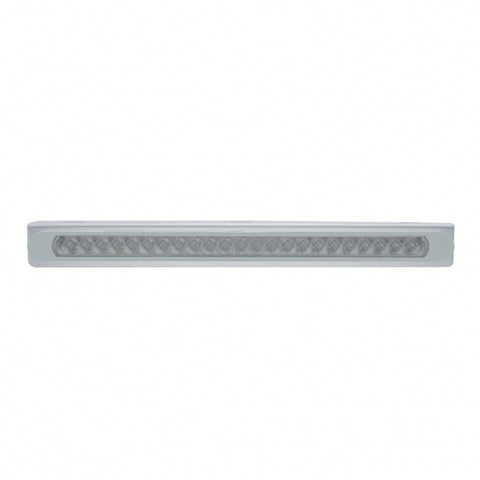 Stainless Light Bracket w/ 23 SMD LED 17 1/4" Light Bar & Bezel - Red LED/Clear Lens