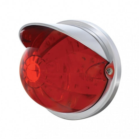 17 LED Dual Function Watermelon Flush Mount Kit w/ Visor - Red LED/Red Lens