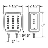 39 LED Reflector Double Face Turn Signal Light - Amber/Red Lens