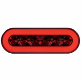 22 LED 6" Oval Stop, Turn & Tail "GLO" Light - Red LED/Red Lens