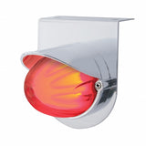 Stainless Light Bracket w/ 9 LED Dual Function "GLO" Watermelon Light & Visor - Red LED/Clear Lens