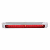 Stainless Light Bracket w/ 19 LED 17" Light Bar & Bezel- Red LED/Red Lens