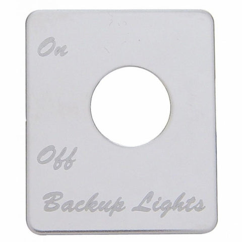 Peterbilt Stainless Switch Plate - Backup Light