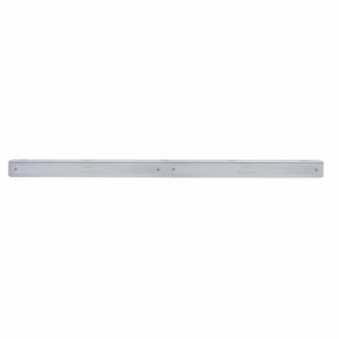 25 5/16" Stainless Light Bracket w/ Two 14 LED 12" Light Bars - Amber LED/Chrome Lens