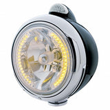 Black Guide 682-C Headlight H4 w/ 34 Amber LED & LED Signal - Clear Lens