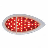 39 LED "Teardrop" Stop, Turn & Tail Light (Flush Mount) - Red LED/Chrome Lens