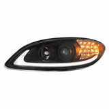 Black Projection Headlight With LED Turn Signal For International Prostar