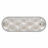 10 LED 6" Oval Utility Light - White LED/Clear Lens