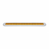 23 LED 17 1/4" Reflector Turn Signal Light Bar w/ Bezel - Amber LED/Amber Lens