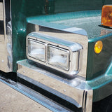 Stainless Steel Fender Guard With Curved End & Headlight Accent For 1998 - 2018 Western Star Constellation