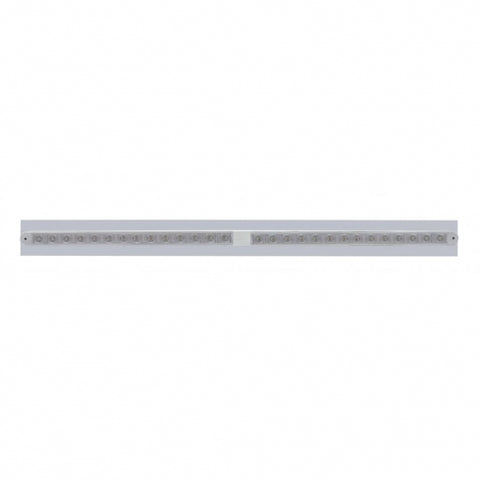 Chrome Top Mud Flap Plate w/ Two 14 LED 24" Light Bars - Red LED/Clear Lens