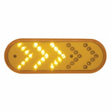 35 LED Reflector Oval Sequential Turn Signal Light - Amber LED/Amber Lens